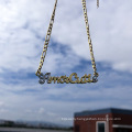 Shangjie OEM Custom Double layer two-color electroplating necklace female custom name pendant  necklaces